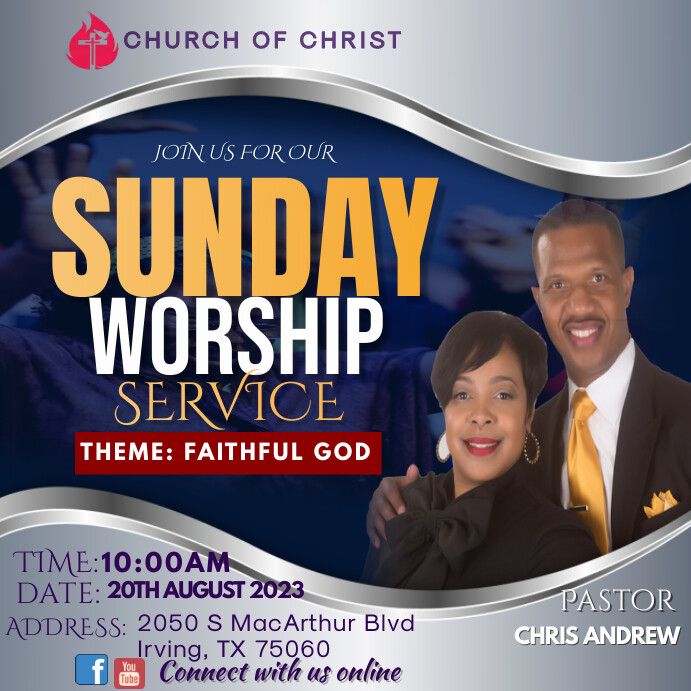 Sunday service template | PosterMyWall