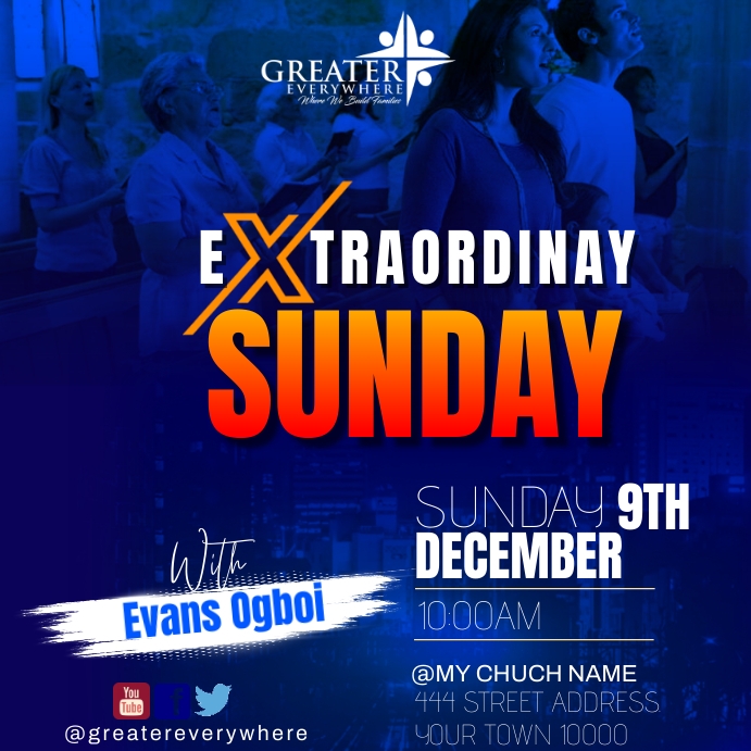 SUNDAY SERVICE TEMPLATE | PosterMyWall