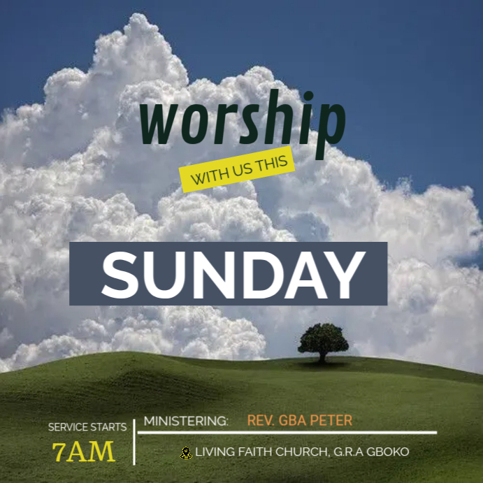Plantilla de Sunday service template | PosterMyWall