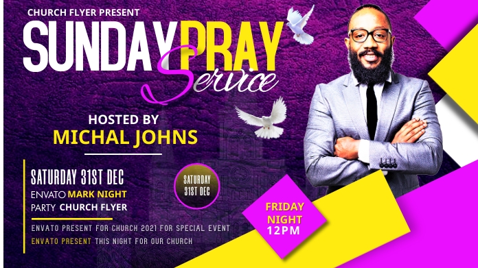 Copy of Sunday Service Worship Advert | PosterMyWall