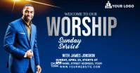 Sunday Service Worship Advert template