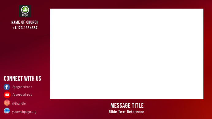 Sunday Service Youtube Thumbnail Background template