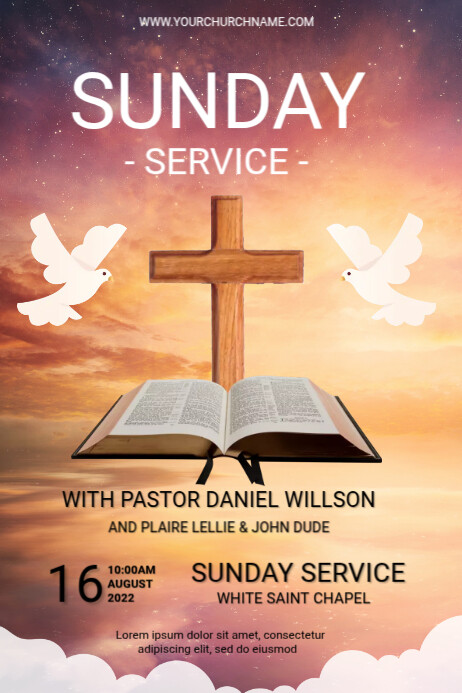 Sunday Service Posts Sunday Services Template | PosterMyWall