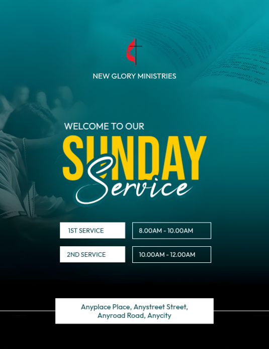 Sunday services poster Template | PosterMyWall