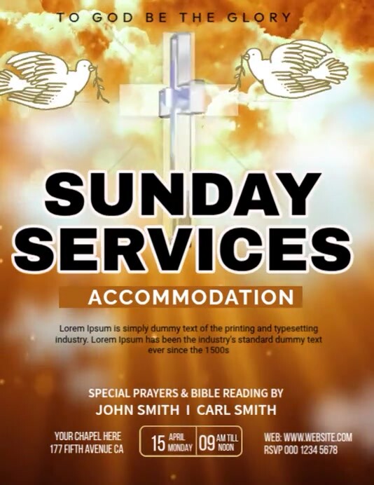 Sunday Services Video Ads Template | PosterMyWall