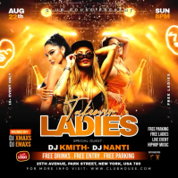 Sunday Takeover Ladies Night Party Publicação no Instagram template