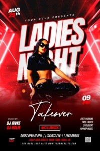 Sunday Takeover Ladies Night Party Poster template