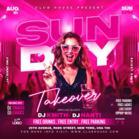 Sunday Takeover Ladies Night Party Message Instagram template