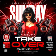 Sunday Takeover Ladies Night Party Instagram-opslag template