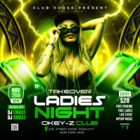 Sunday Takeover Ladies Night Party Publicação no Instagram template