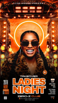 Sunday Takeover Ladies Night Party Historia de Instagram template