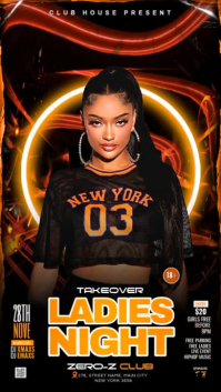 Sunday Takeover Ladies Night Party Instagram Story template