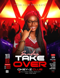 Sunday Takeover Ladies Night Party Flyer Video template