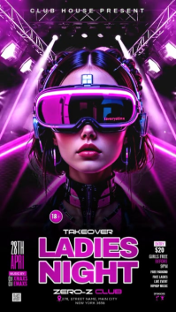 Sunday Takeover Ladies Night Party Instagram Story Video template