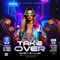 Sunday Takeover Ladies Night Party Instagram Post Video template