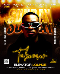 Sunday takeover night party Instagram Portrait template