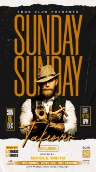 Sunday Takeover Night Party Flyer Instagram Story template