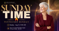 Черный Pentecost Sunday Service Ibinahaging Larawan sa Facebook Template