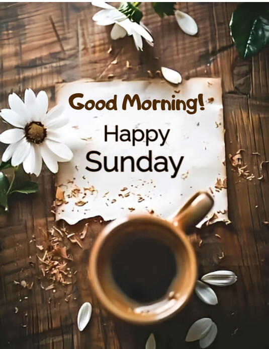 Sunday Vibes And Happy Sunday Greeting Vibes For Social Media Post Flyer (US Letter) template