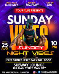 sunday vibes party Instagram Portrait template
