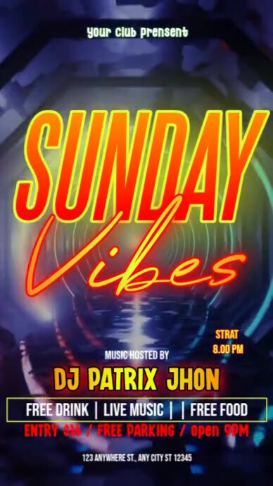 Sunday vibes video Instagram Story template