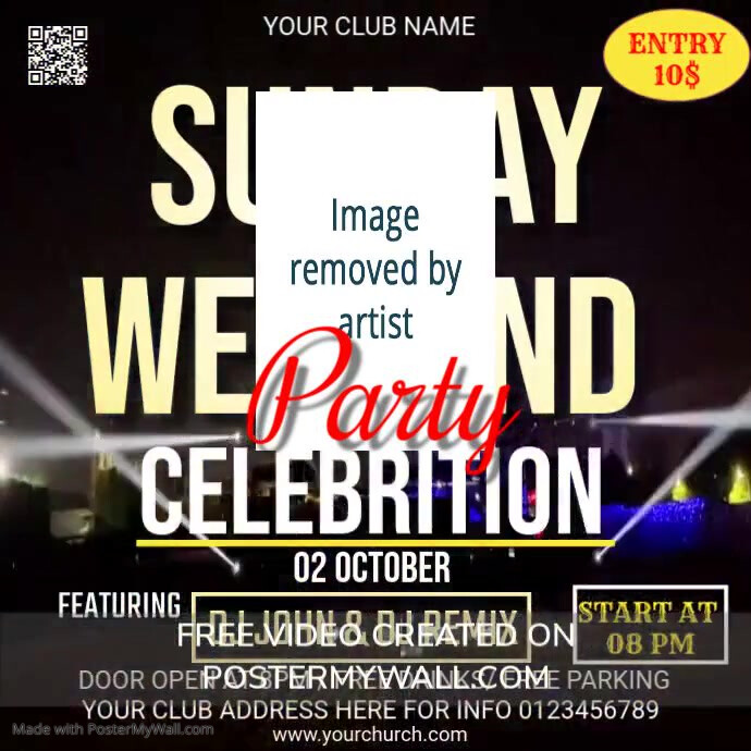 Copy of Sunday weekend party | PosterMyWall