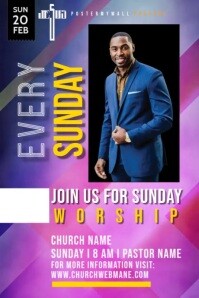 Worship Sunday Poster Template | PosterMyWall