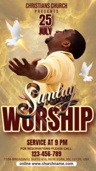 sunday worship Historia de Instagram template