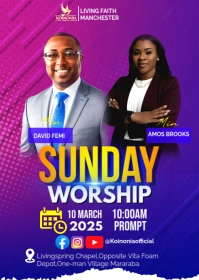 SUNDAY WORSHIP A6 template