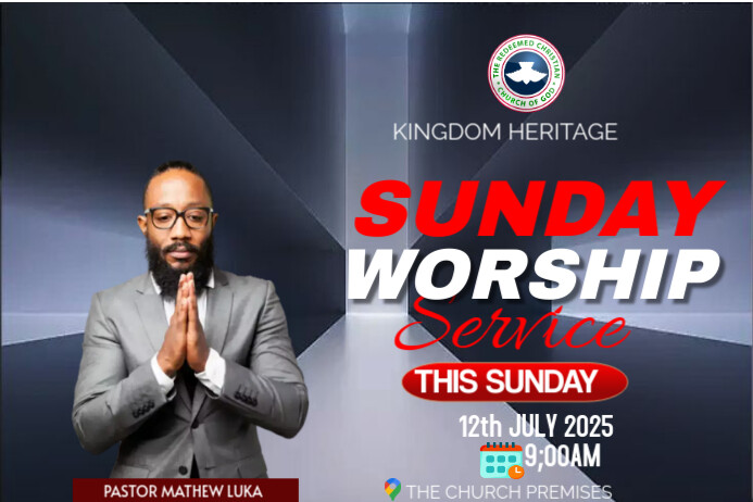 SUNDAY WORSHIP 海报 template