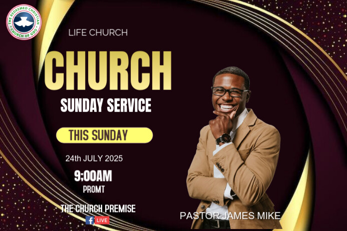 SUNDAY WORSHIP Plakkaat template
