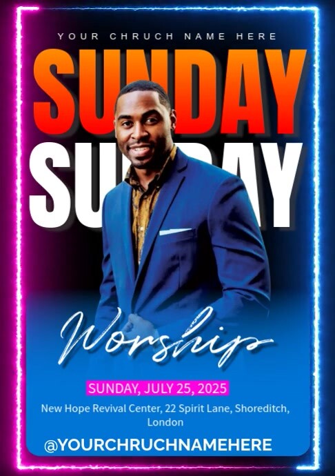 sunday worship Template | PosterMyWall