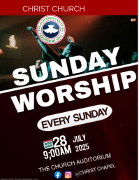 SUNDAY WORSHIP Flyer (US Letter) template