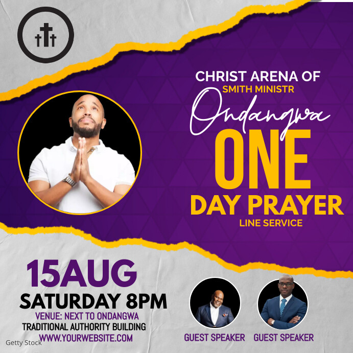 Sunday Worship Flyer,pastor anniversary churc Instagram Post template