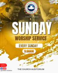 SUNDAY WORSHIP SERVICE Instagram Portrait template