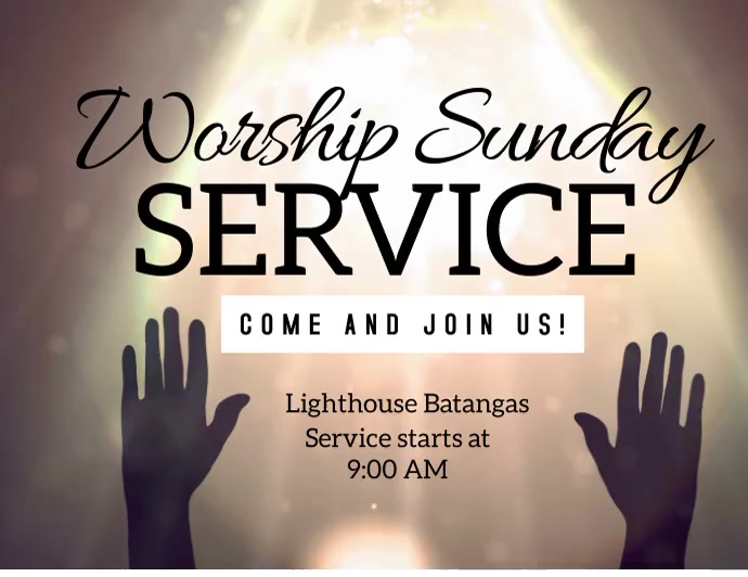 Sunday Worship Service invitation Template | PosterMyWall