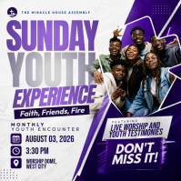Hvid Youth Church Event Сообщение Instagram Template
