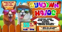Sundown Havoc: Llama Lights & Night Vibes Immagine condivisa di Facebook template