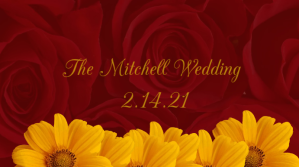 sunflower and roses wedding image Presentation (16:9) template
