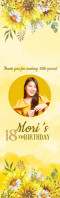 Sunflower Birthday Standee Template Half Page Legal