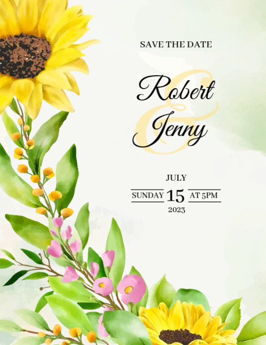 Sunflower Flyers Template PosterMyWall