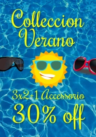 Sunglasses offer poster A4 template