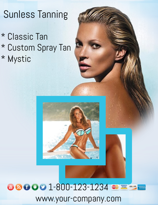 sunless tanning template postermywall