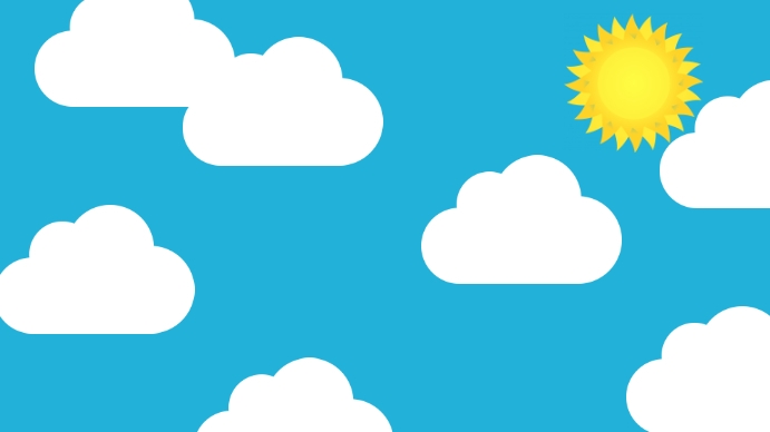 Sunny Clouds Day Zoom Conference Background งานนำเสนอ Presentation (16:9) template