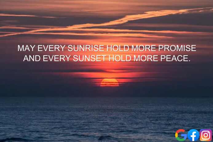 Copy of SUNRISE AND SUNSET QUOTE TEMPLATE | PosterMyWall