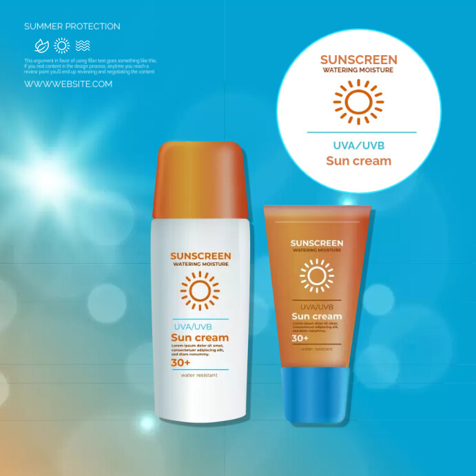 Sunscreen Brand Template | PosterMyWall