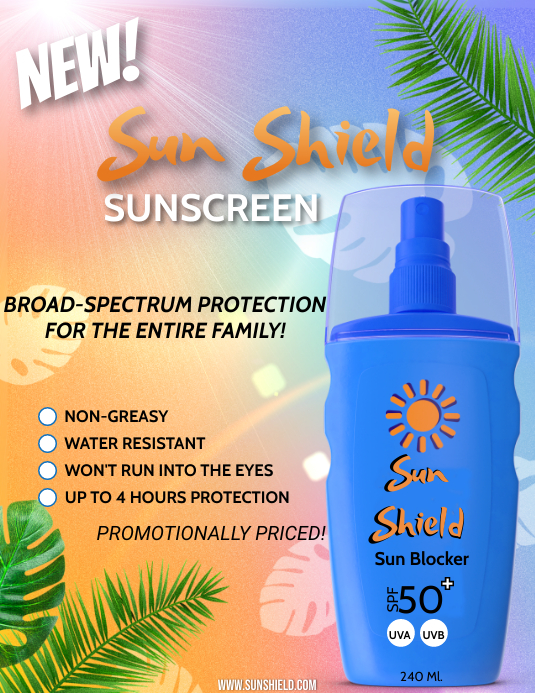 SUNSCREEN Template | PosterMyWall
