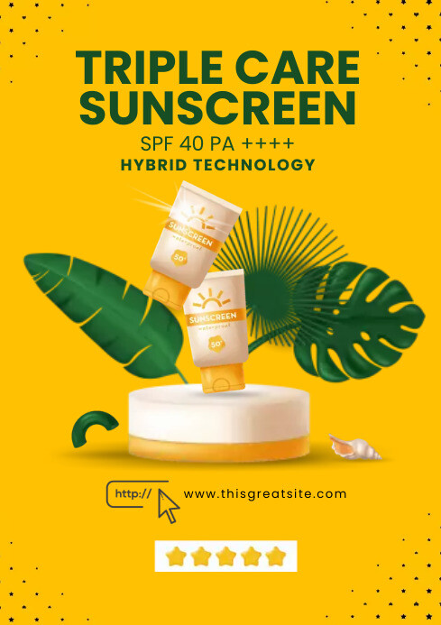 Sunscreen Design Template | PosterMyWall