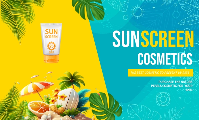 SUNSCREEN LOTION AD Template | PosterMyWall