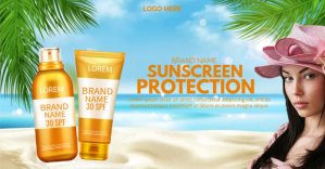 Sunscreen Lotion Template